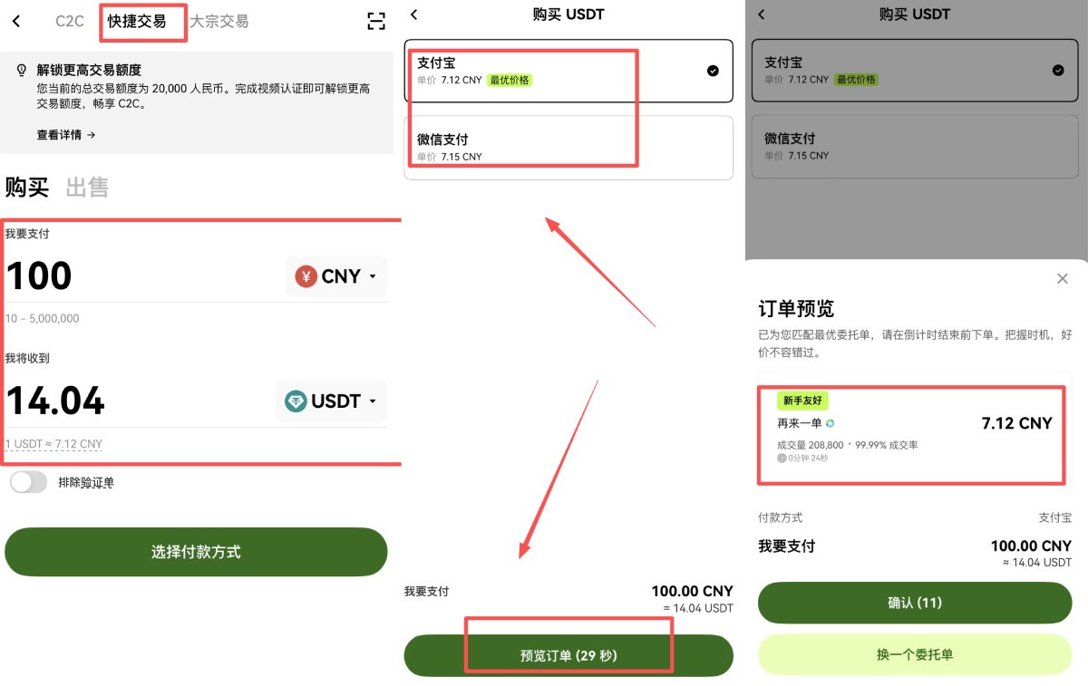 2026欧易OKX入金教学:有哪几种入金方式?欧易购买USDT币的详细教学
