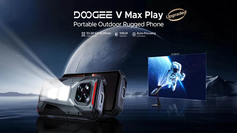 Doogee V Max Play 便携投影仪手机_v-paly_坚固型智能手机户外多功能工具