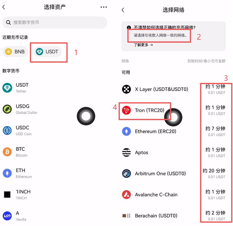 欧意OKX收币地址在哪看?欧易交易所充币详细教程