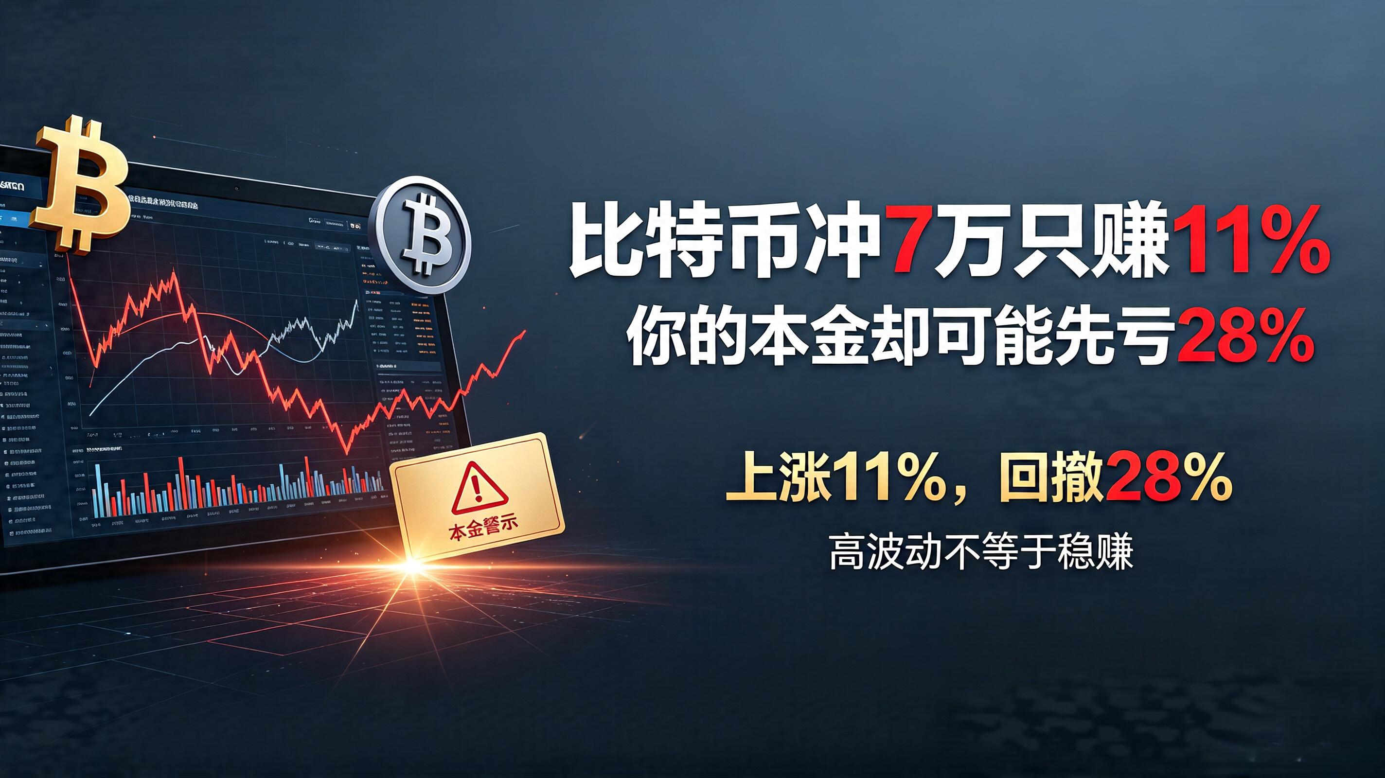 比特币冲7万只赚11%,你的本金却可能先亏28%