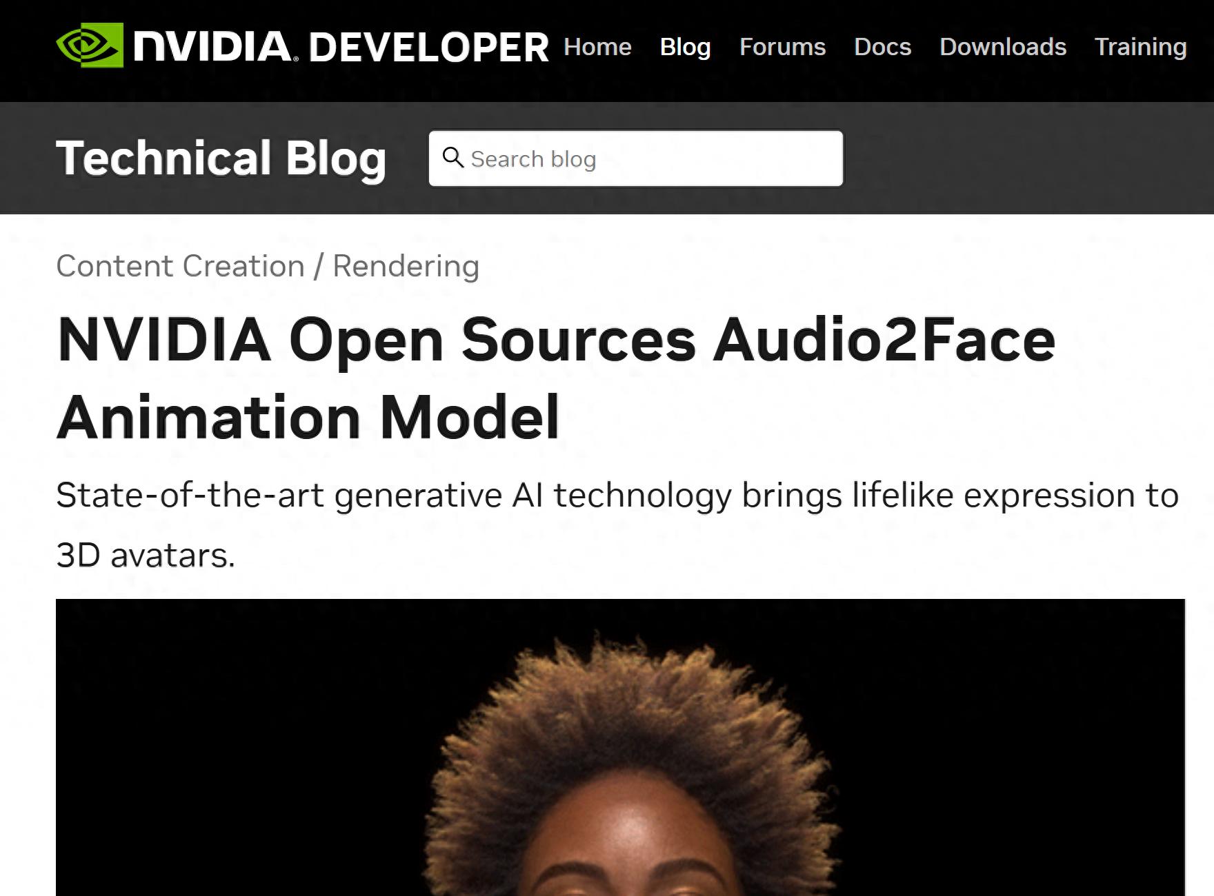 英伟达开源Audio2Face模型，可用于AI 实时生成面部动画
