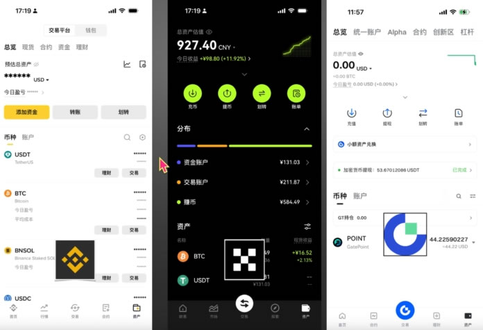 币安(Binance)、欧易(OKX)、Gate.io交易所全方位评测（2026年版）
